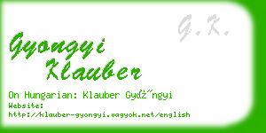 gyongyi klauber business card